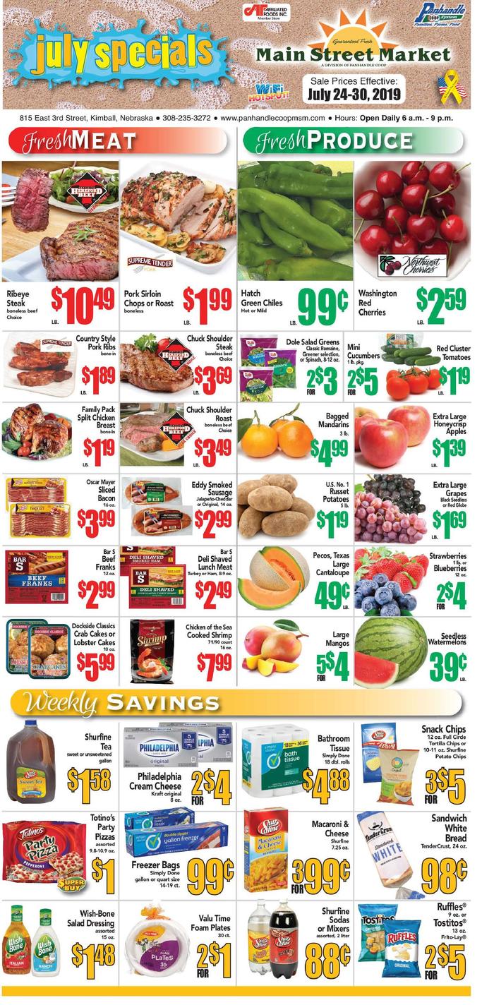 Kimball Main Street Market  Specials