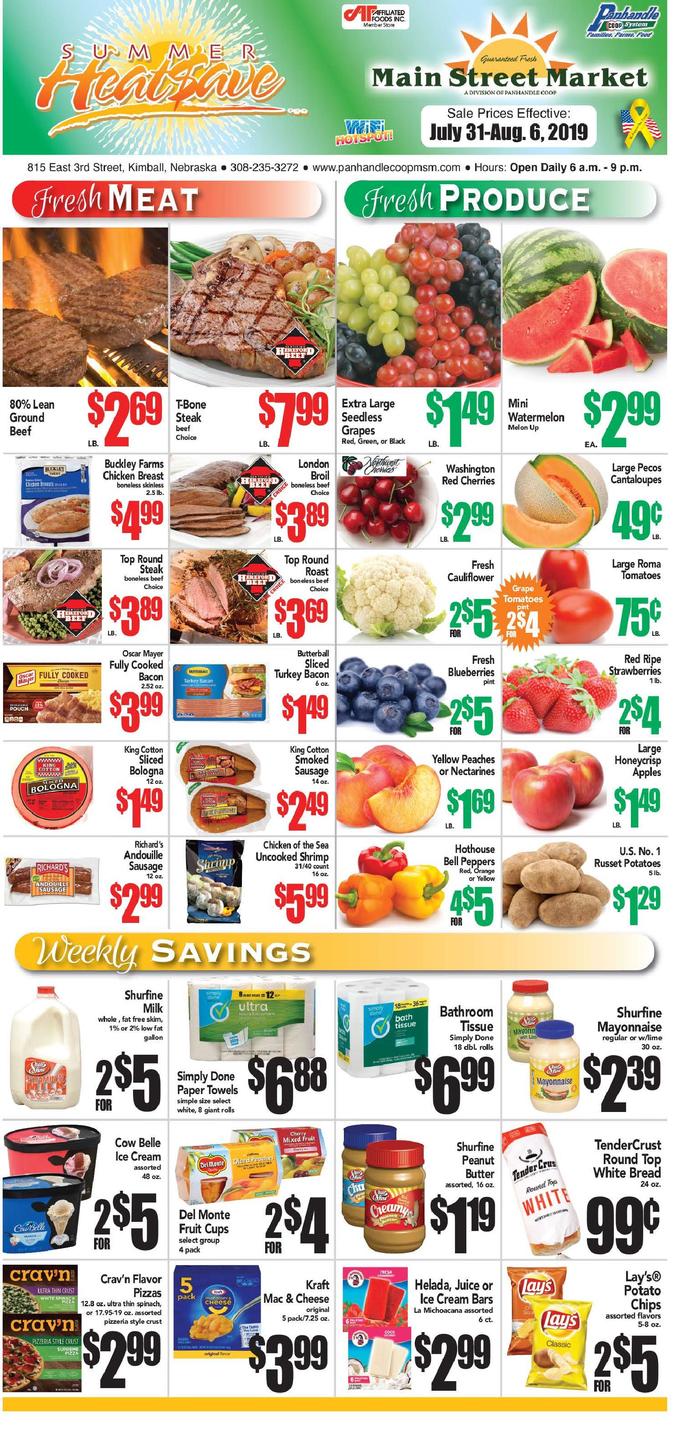 Kimball Main Street Market  Specials