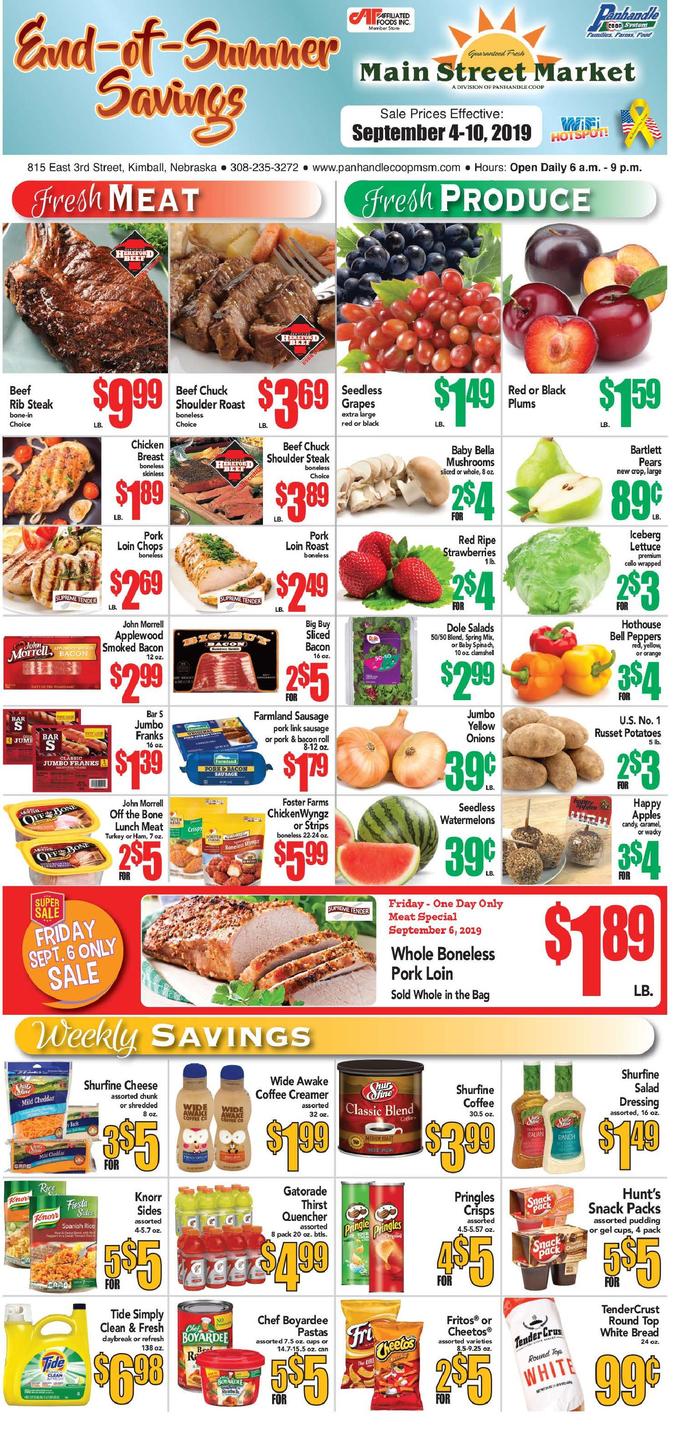Kimball Main Street Market  Specials