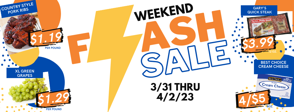 Flash Sale - March 31 thru April 2