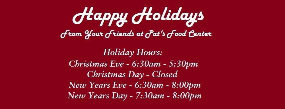 Holiday Hours