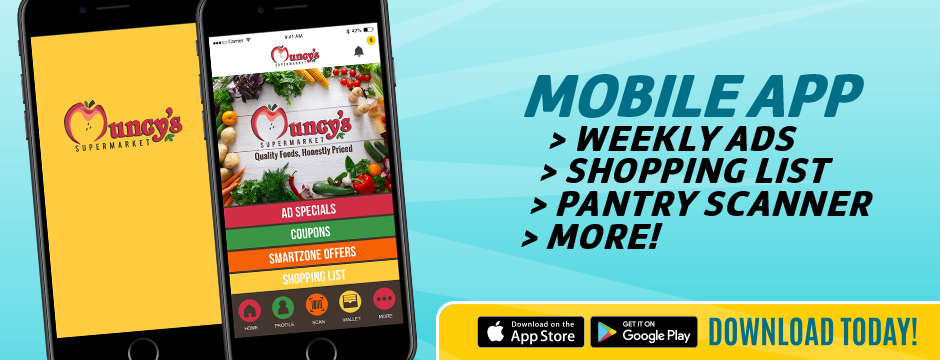 Muncy's Supermarket Grocery Shopping Companion Mobile App