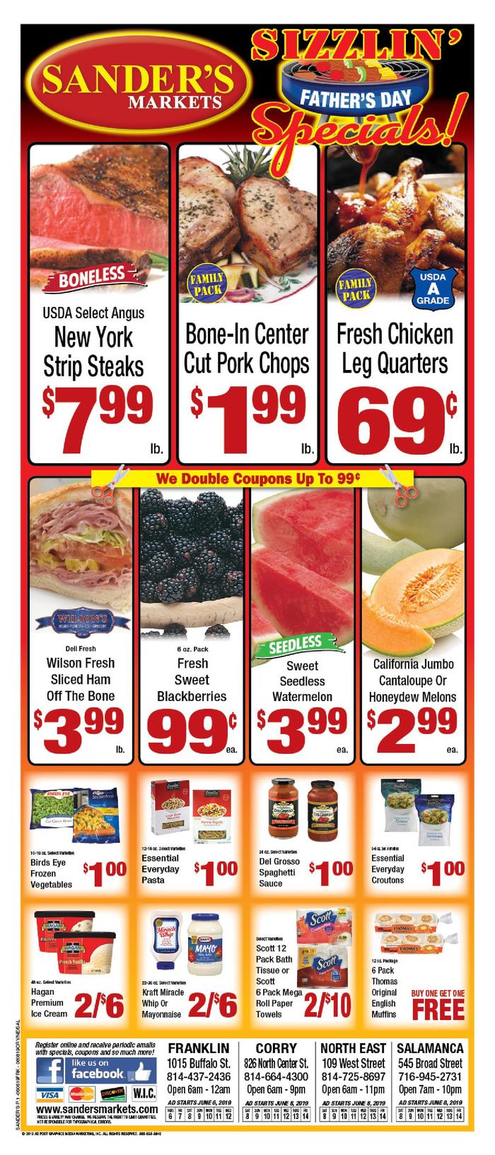 Sander's Markets Franklin Ad Specials