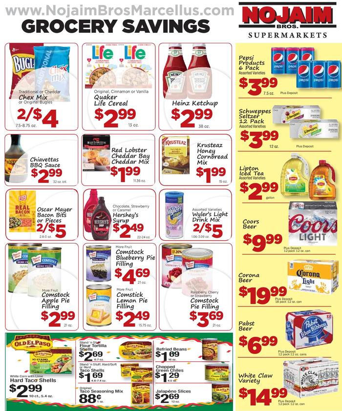 NOJAIM BROS. OF MARCELLUS Ad Specials