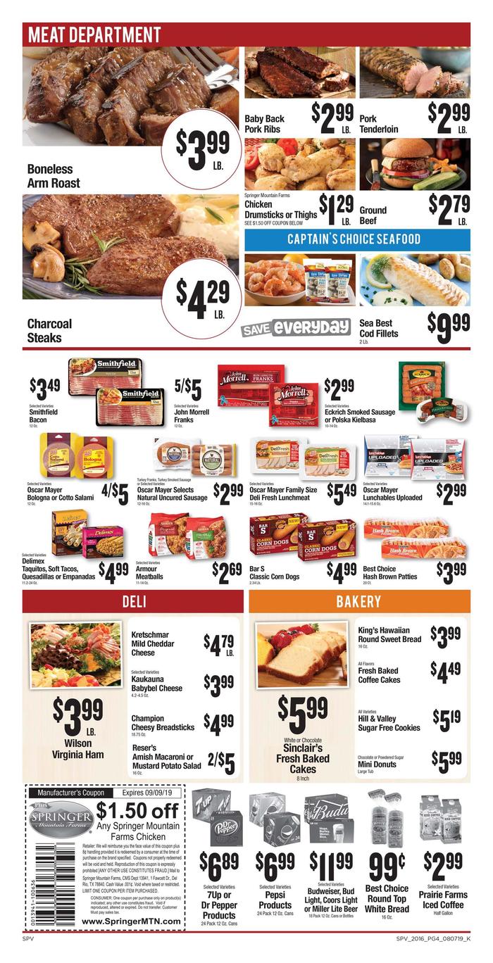 Sinclair's Foods | Ad Specials