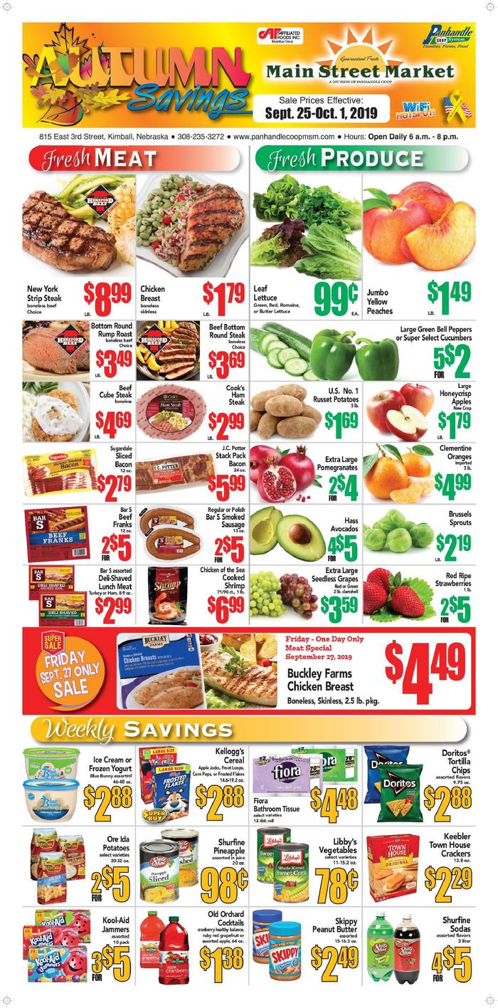Kimball Main Street Market  Specials