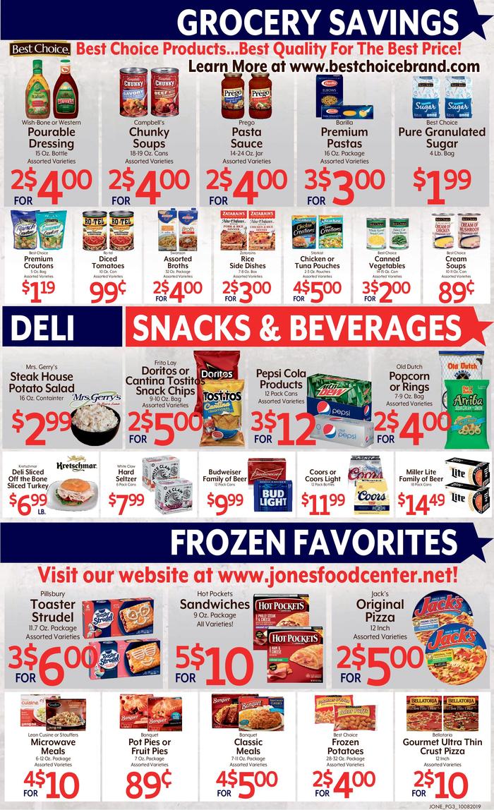 Jones' Food Center Ad Specials