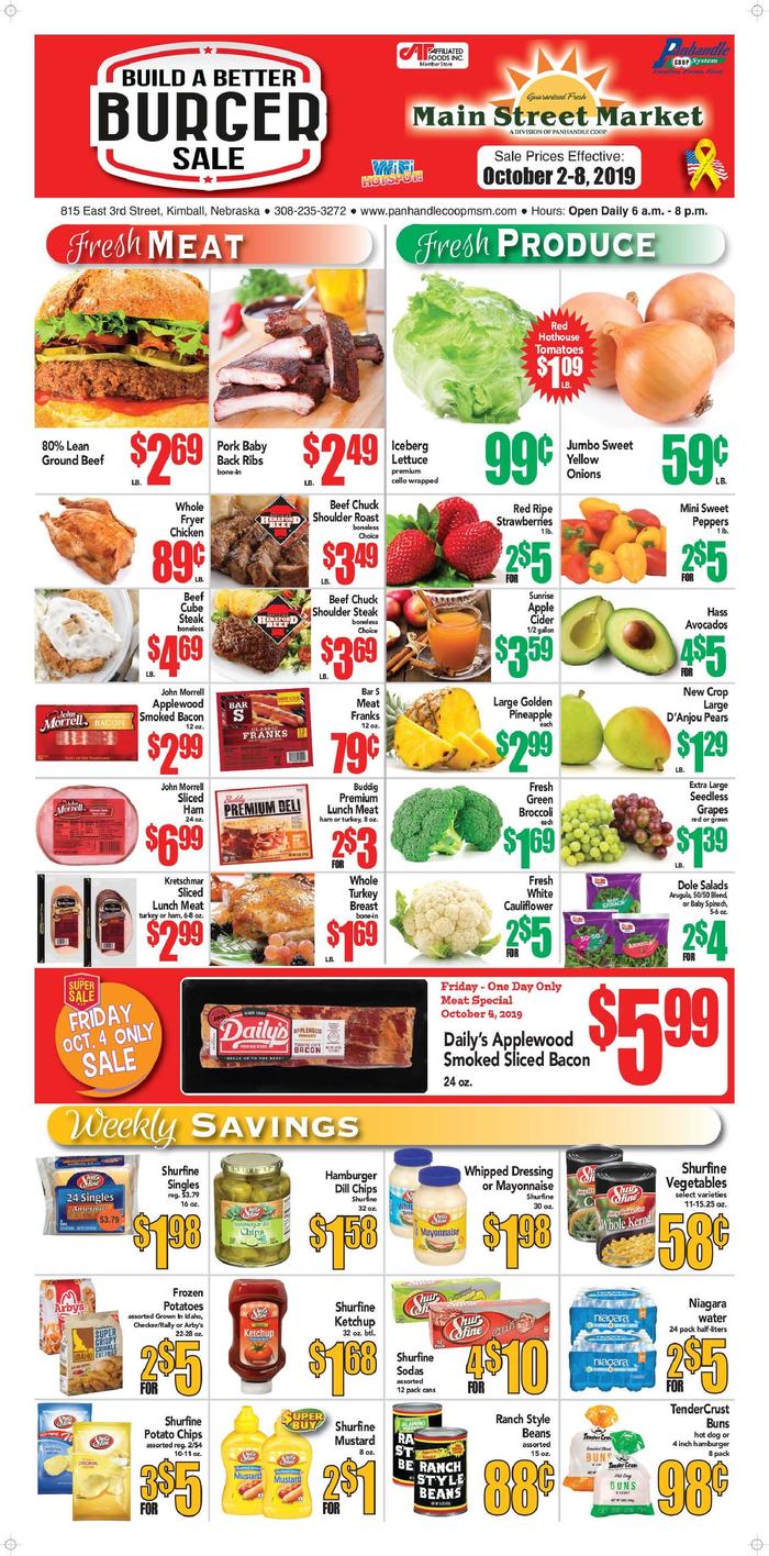 Kimball Main Street Market  Specials