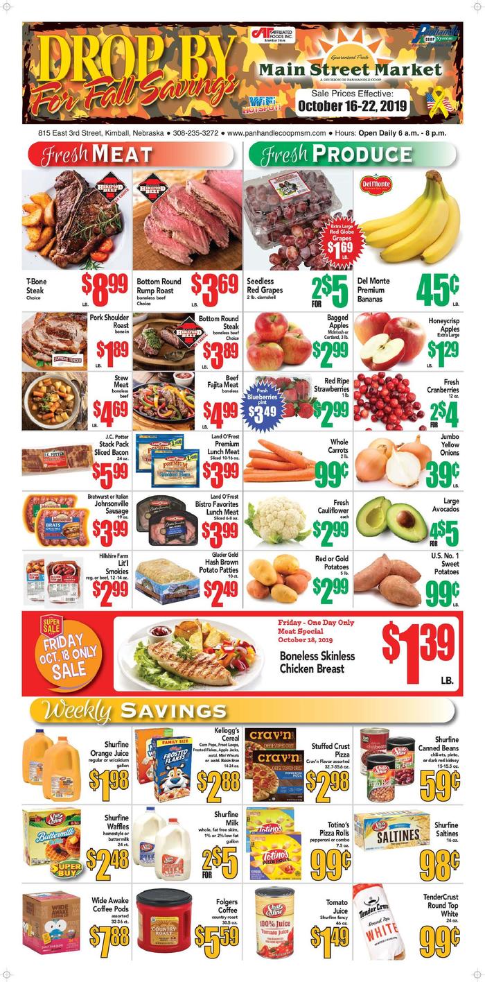 Kimball Main Street Market  Specials