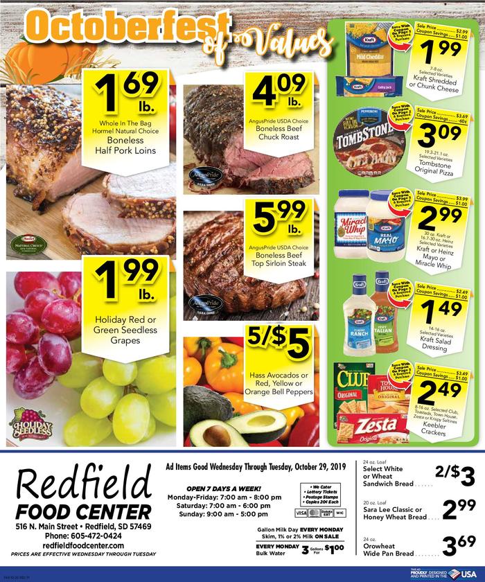 Redfield Food Center Ad Specials