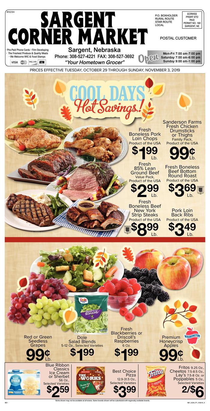 Sargent Corner Market Ad Specials