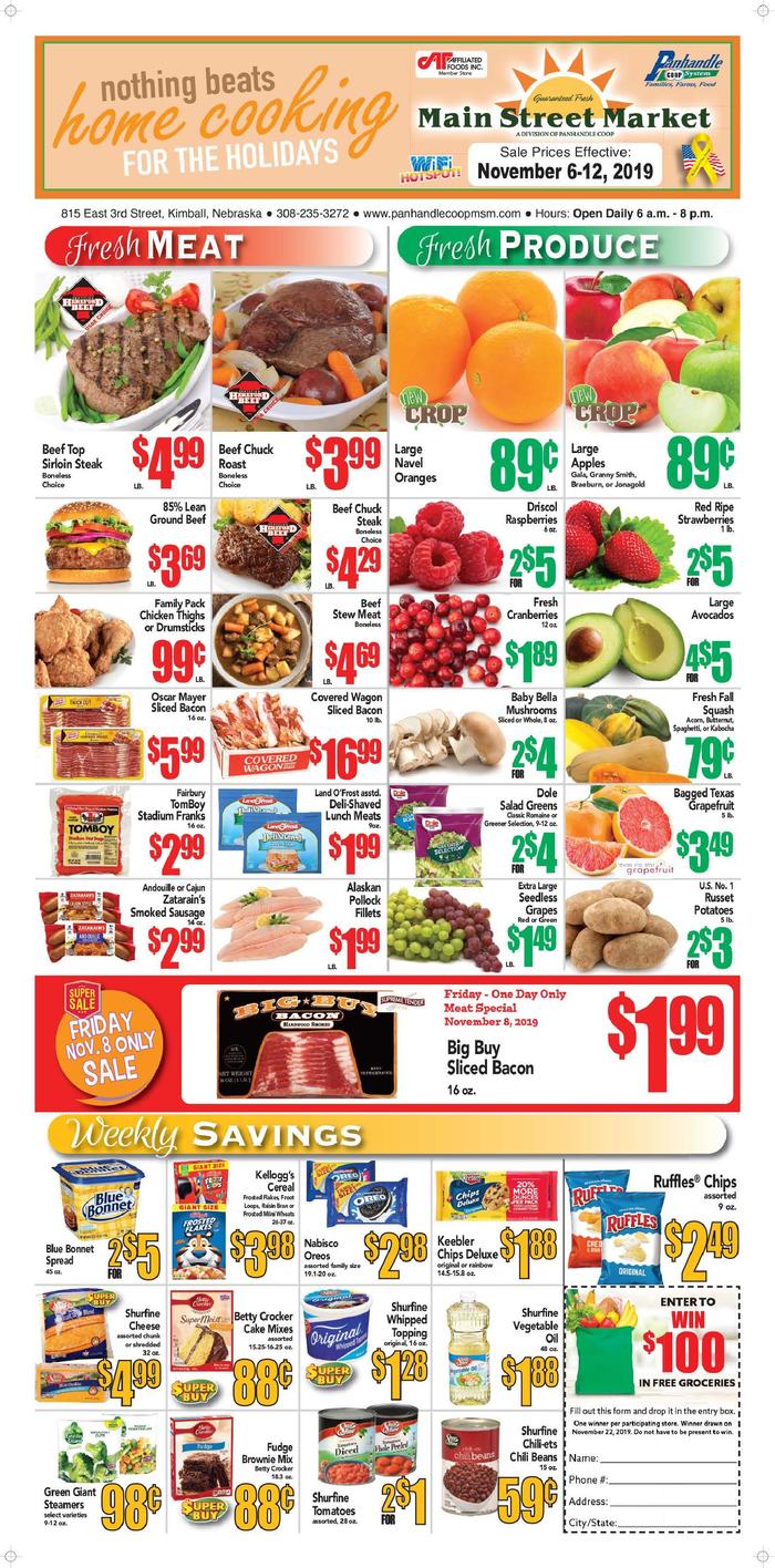 Kimball Main Street Market  Specials