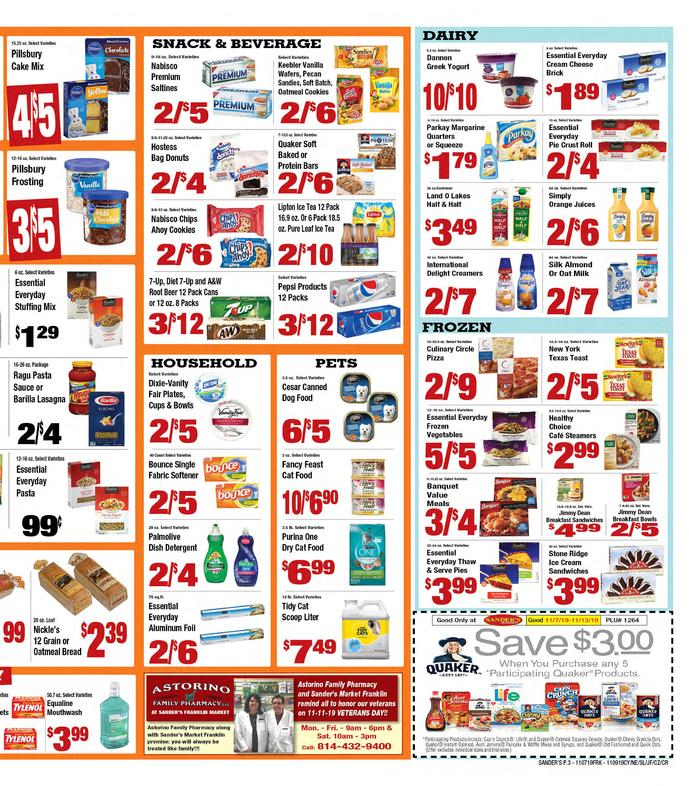 Sander's Markets Jefferson Ad Specials