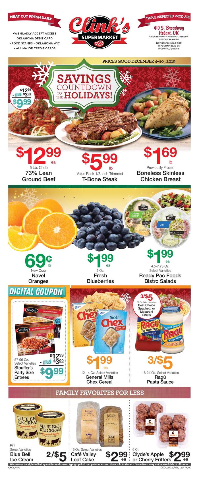 Clink's Supermarket | Ad Specials