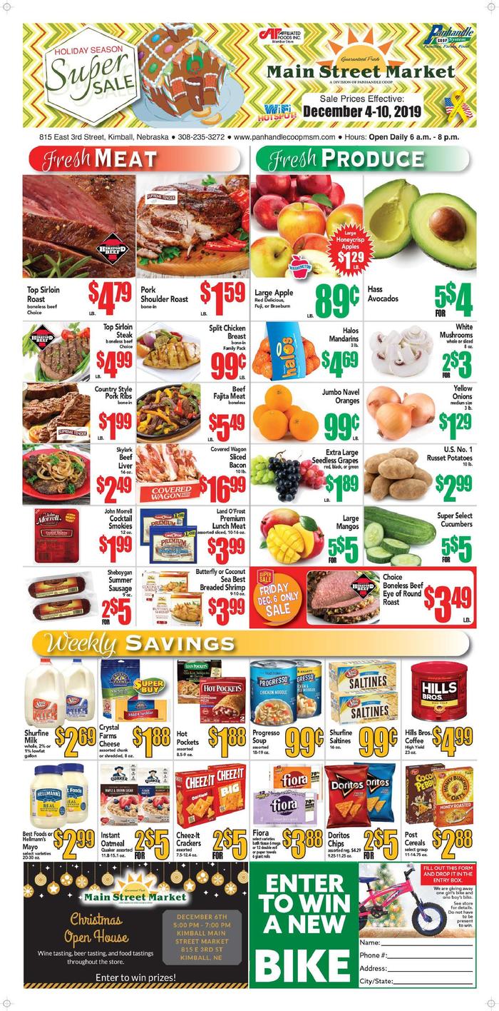 Kimball Main Street Market  Specials