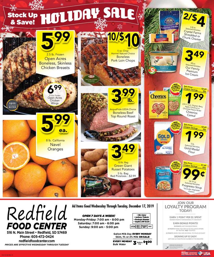 Redfield Food Center Ad Specials