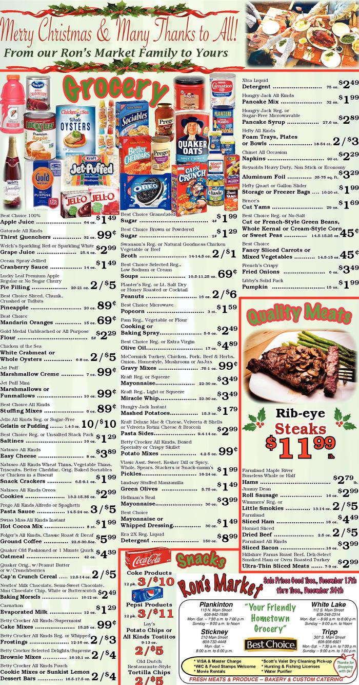 Ron's Market Ad Specials