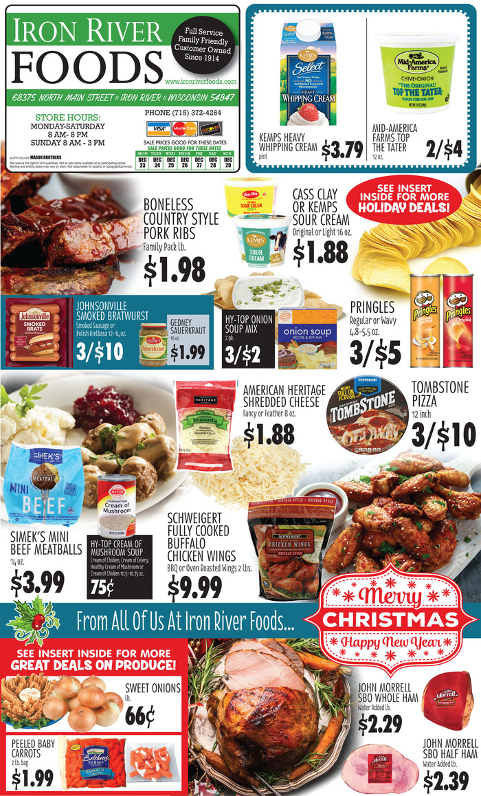 Iron River Foods STORE 13180401 Ad Specials