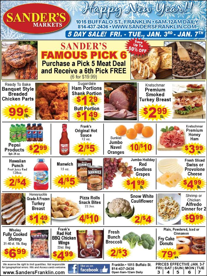 Sander's Markets Franklin Ad Specials