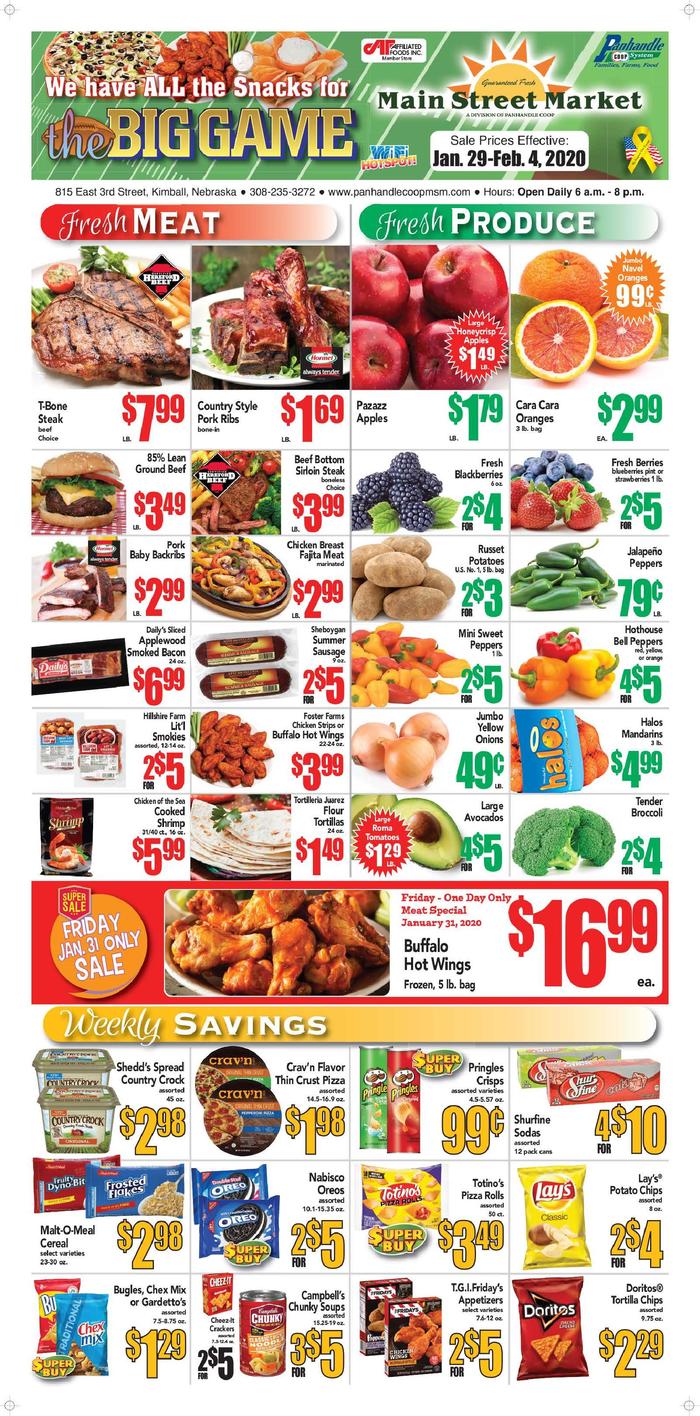 Kimball Main Street Market  Specials