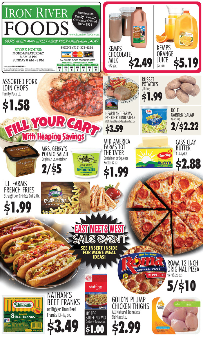 Iron River Foods STORE 13180401 Ad Specials