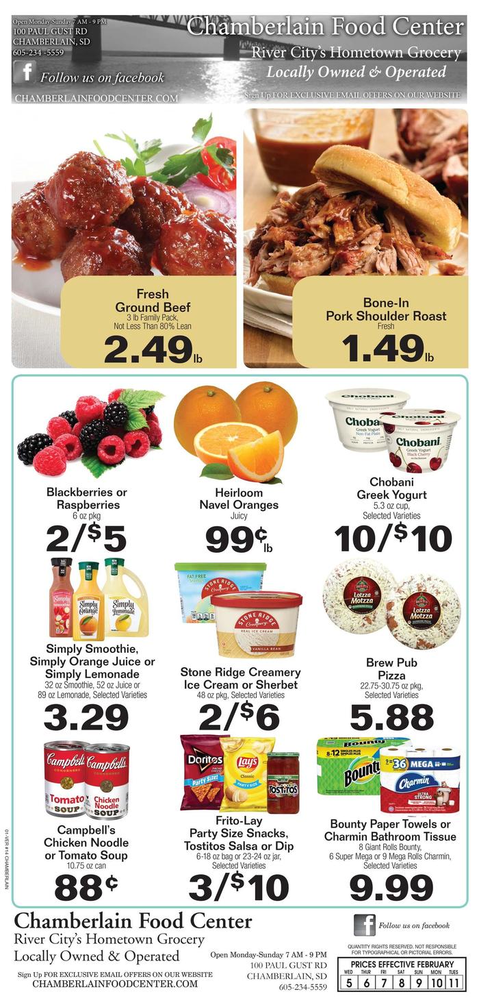 Chamberlain Food Center Ad Specials
