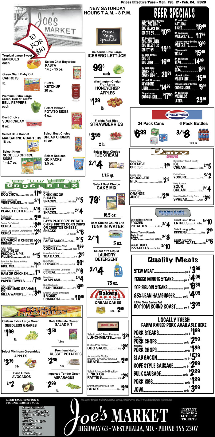 Joe's Market Ad Specials