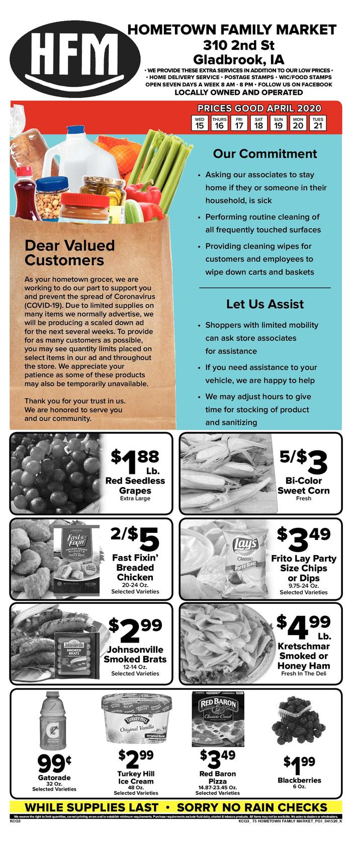 Hometown Family Market Ad Specials