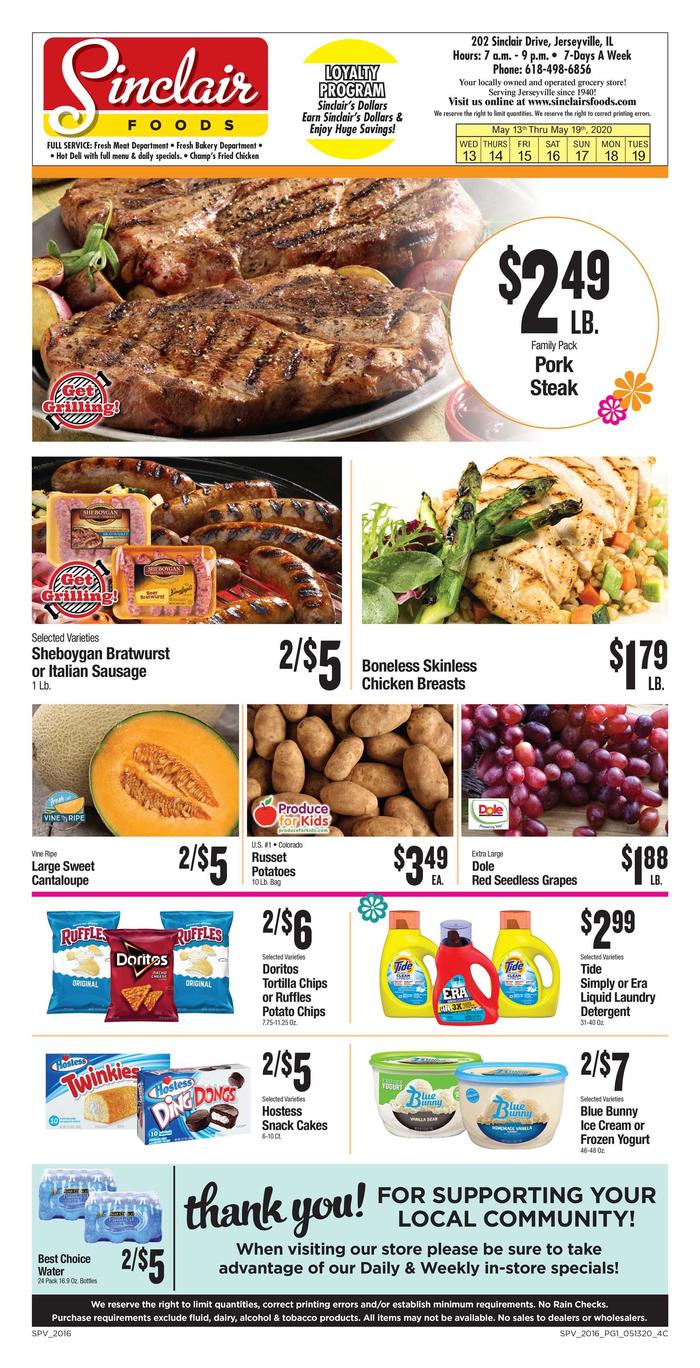 Sinclair's Foods | Ad Specials