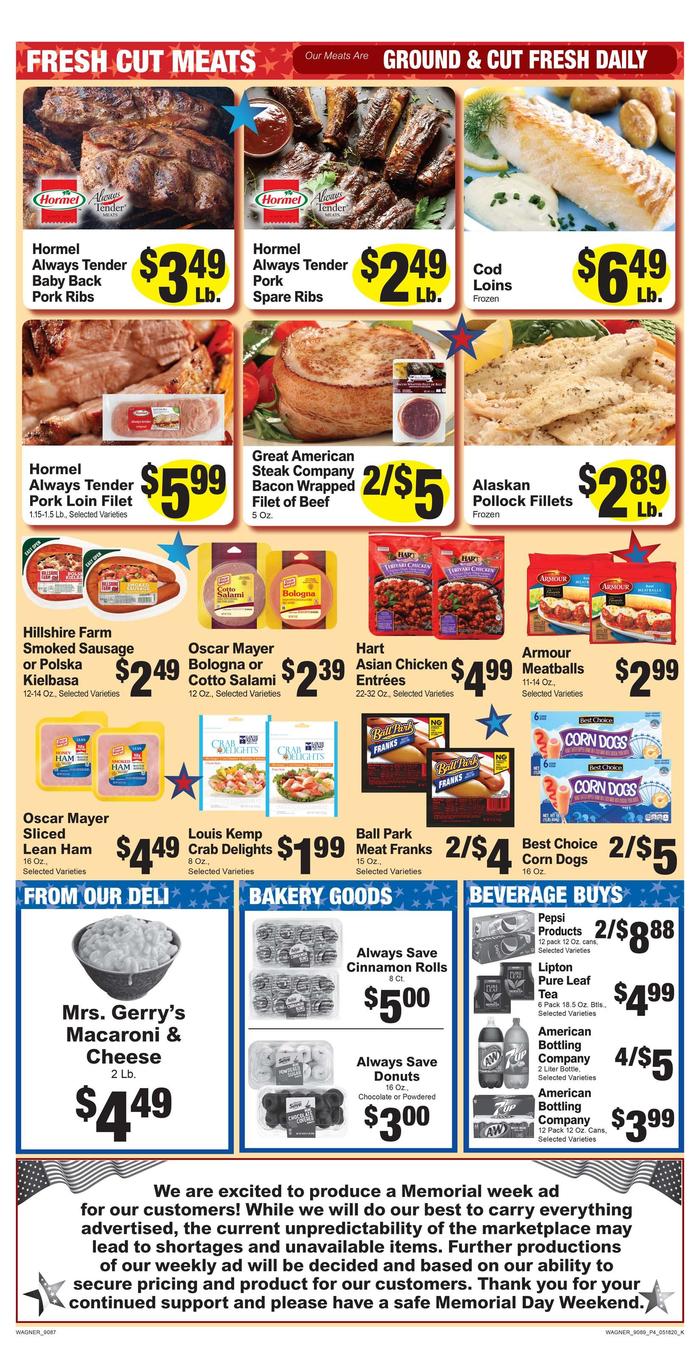 Wagner Foods | Ad Specials