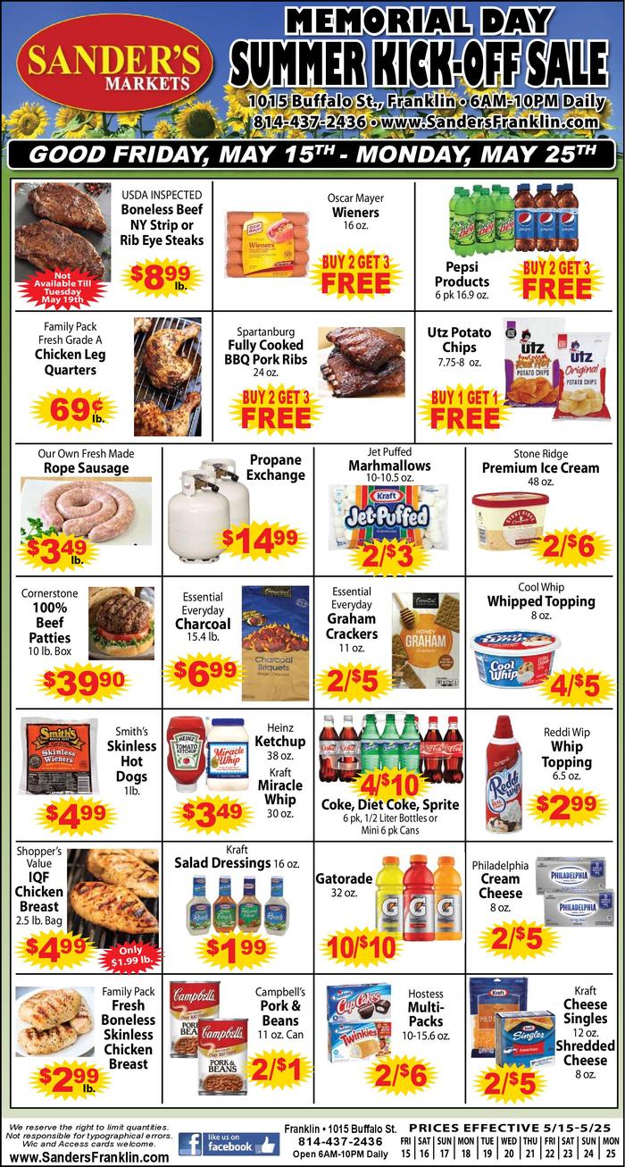 Sander's Markets Franklin Ad Specials