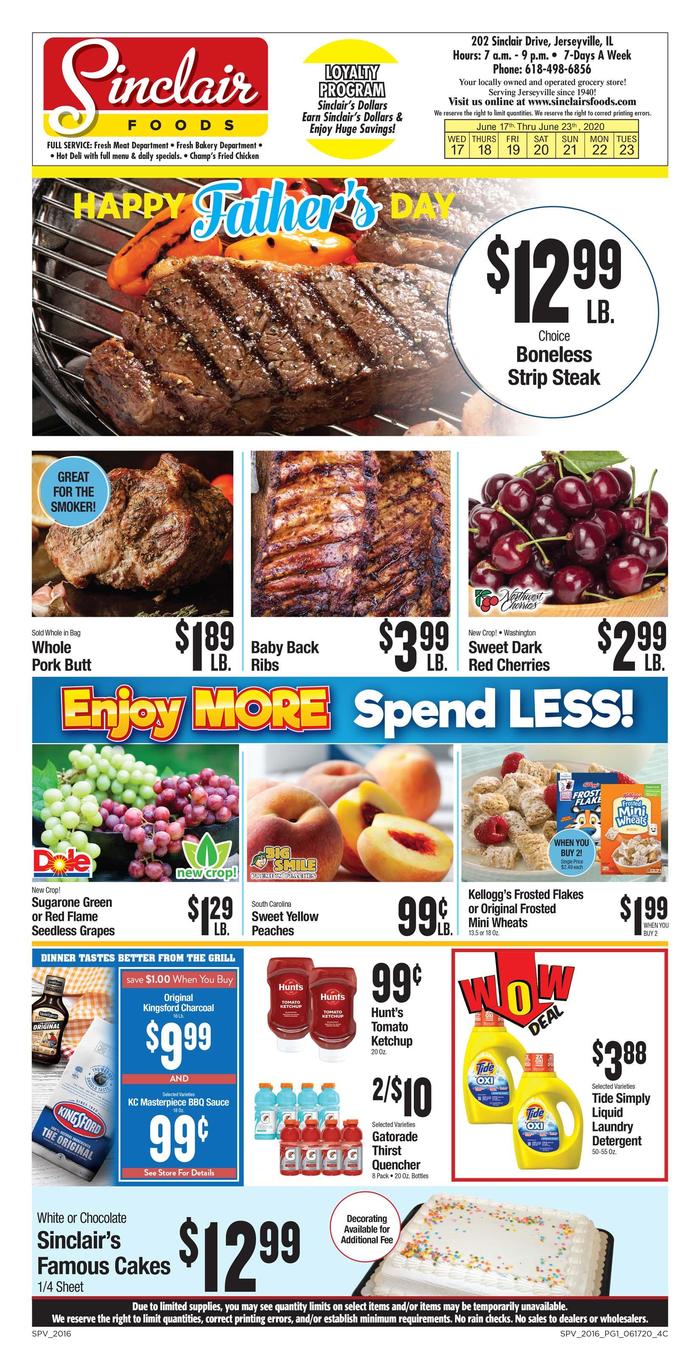 Sinclair's Foods | Ad Specials