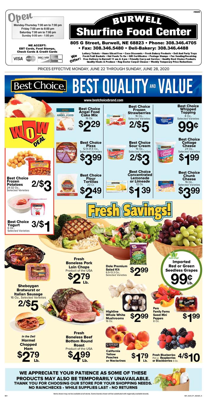 Shurfine food center ad specials