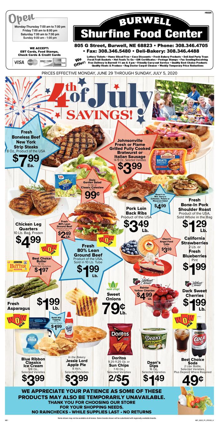 Shurfine food center ad specials