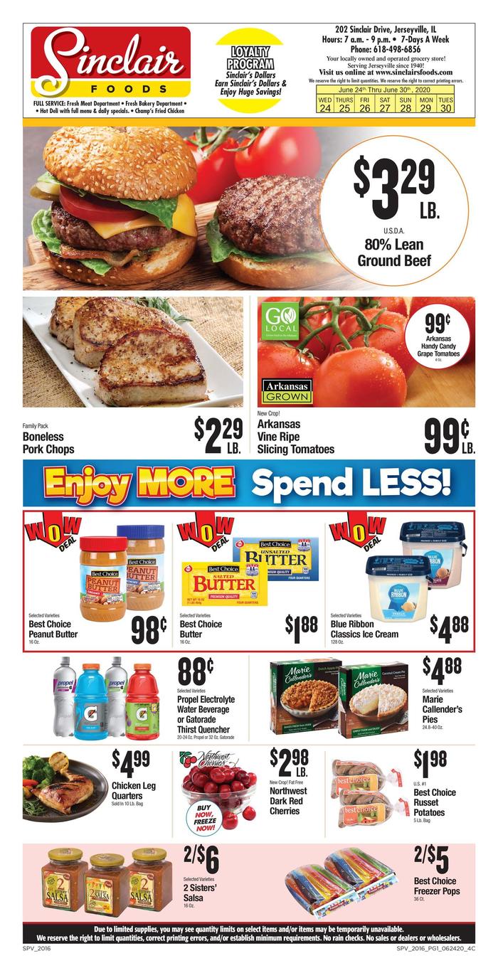 Sinclair's Foods | Ad Specials