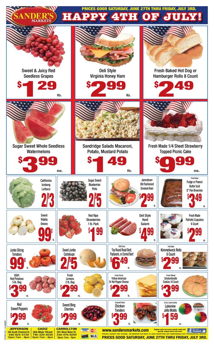 Sander's Markets Franklin Ad Specials