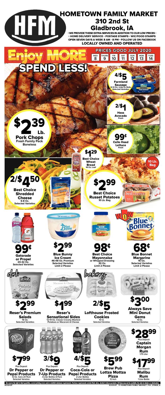 Hometown Family Market Ad Specials