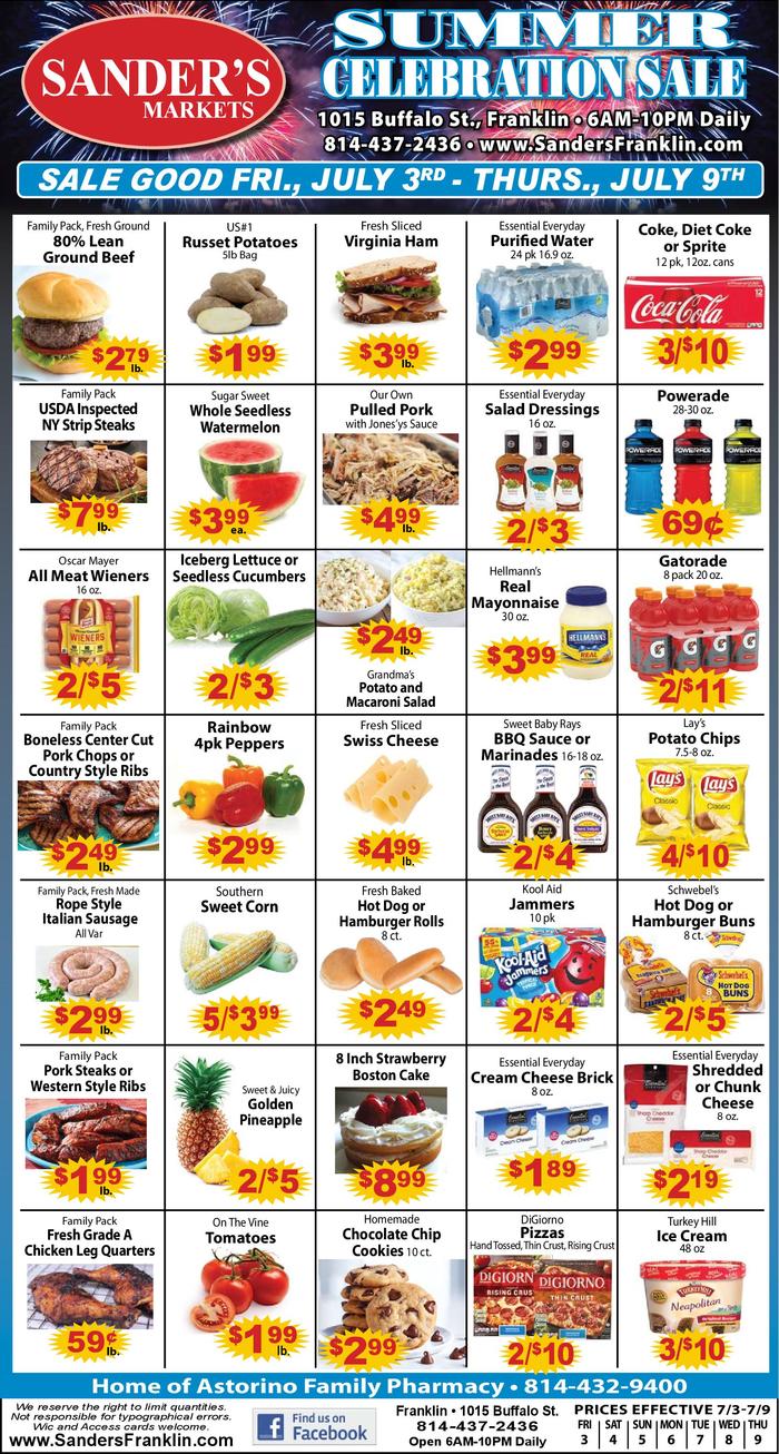 Sander's Markets Franklin Ad Specials