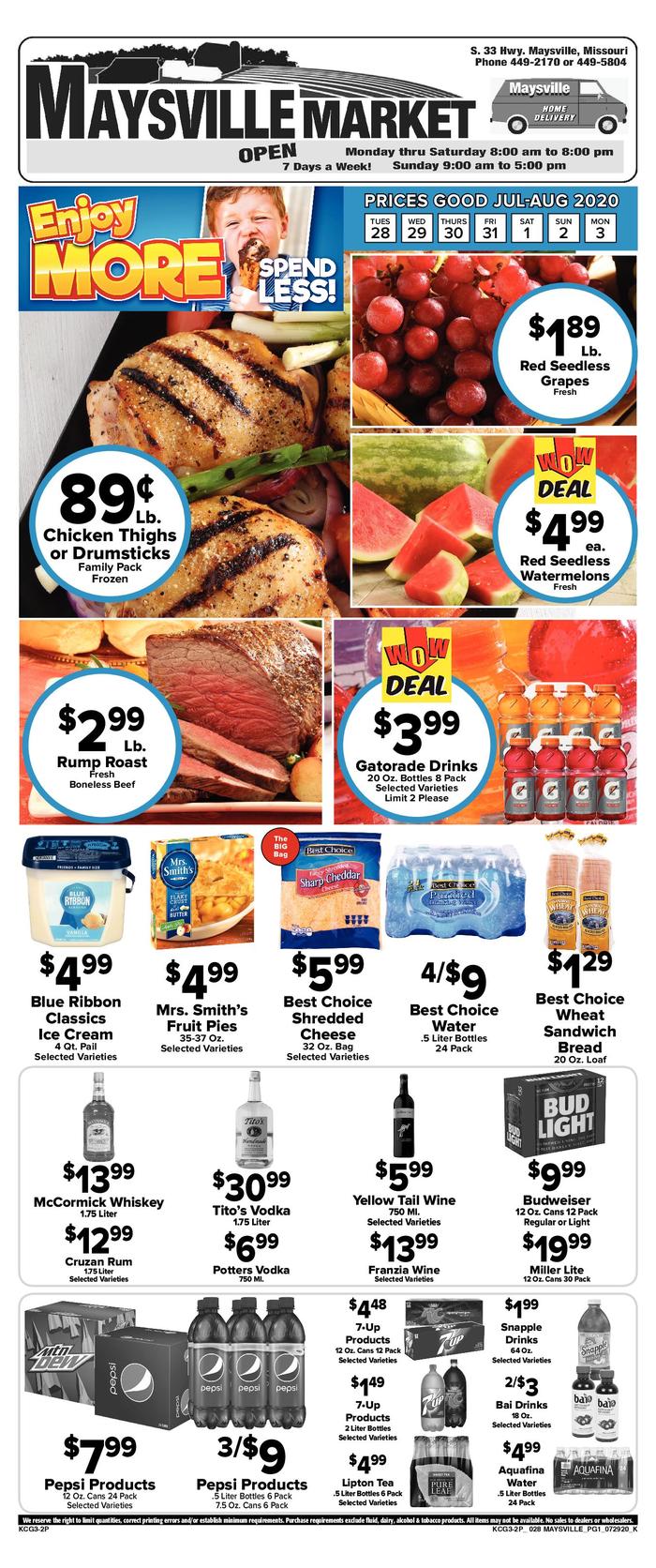 Maysville Market Ad Specials