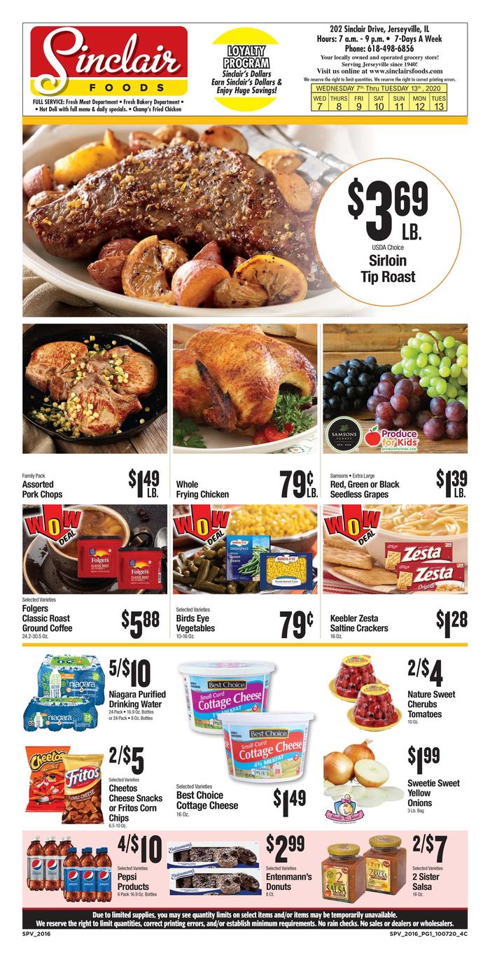 Sinclair's Foods | Ad Specials