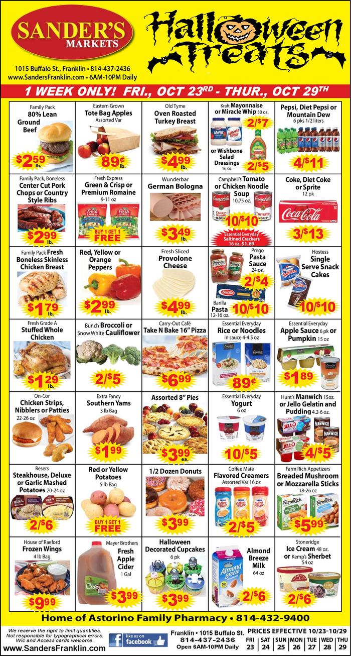 Sander's Markets Franklin Ad Specials