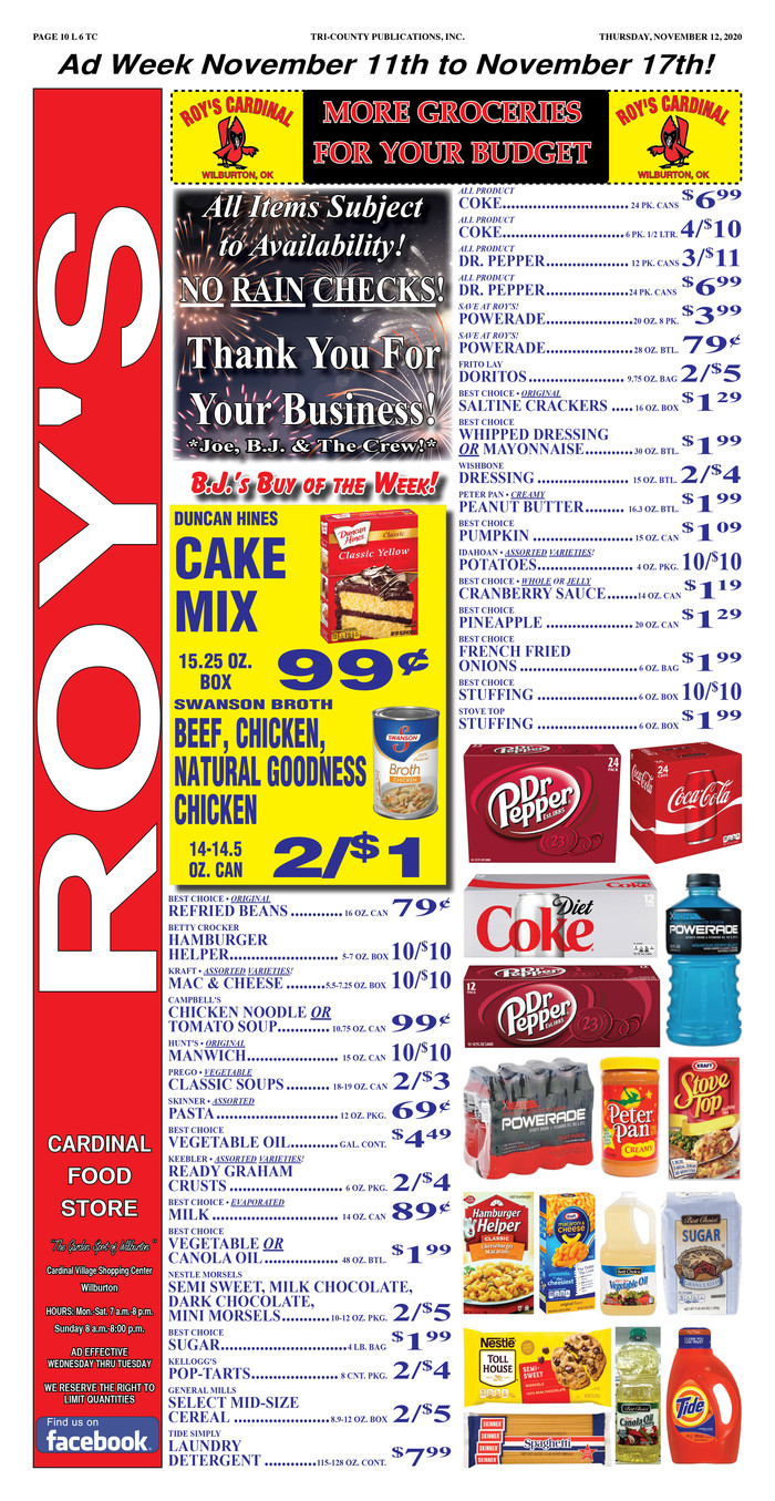 Roy's Cardinal Foods | Ad Specials