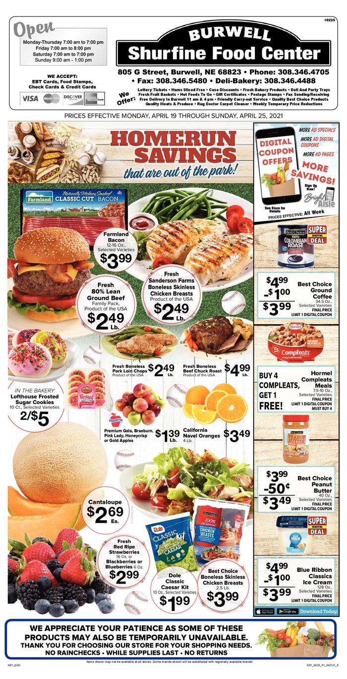 Shurfine food center ad specials