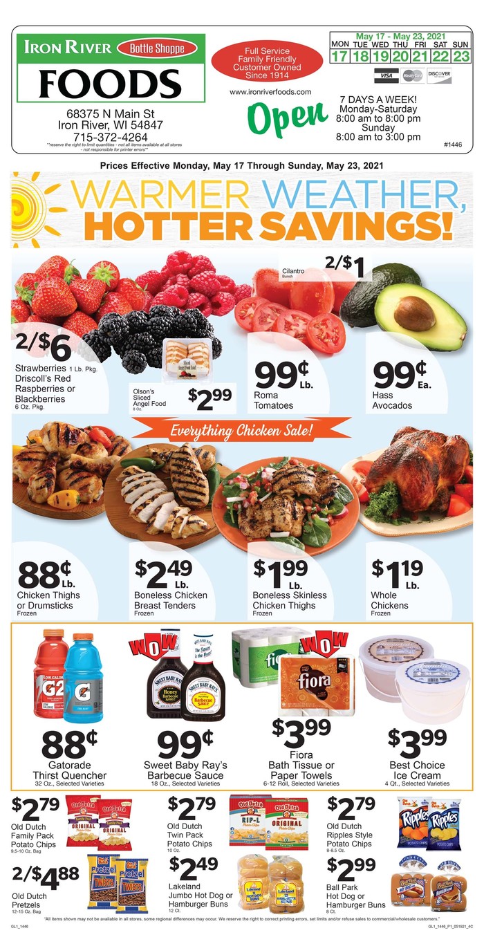 Iron River Foods STORE 13180401 Ad Specials