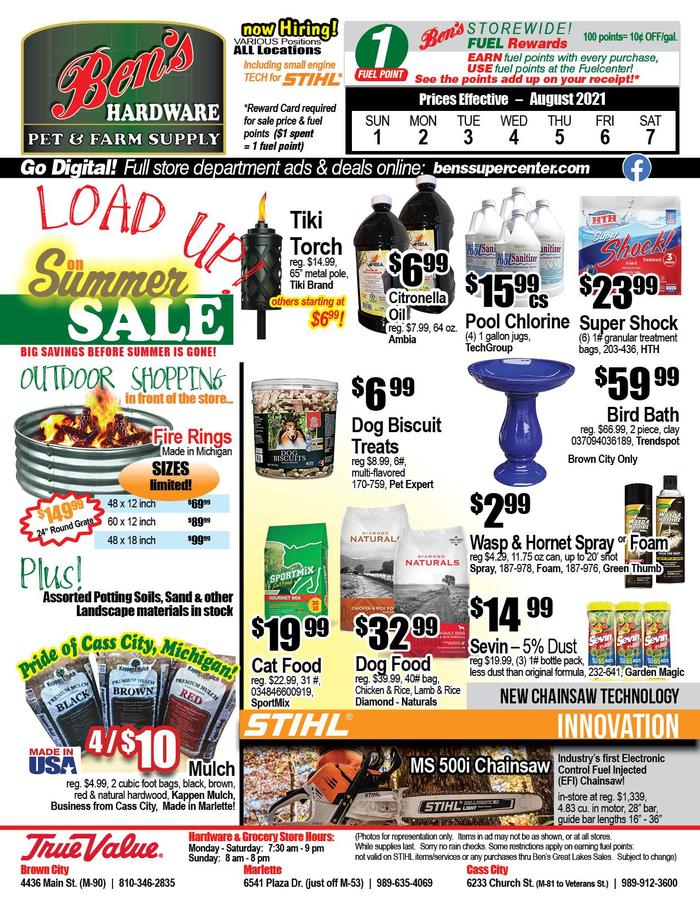 Ben's Supercenter - Cass City | Ad Specials