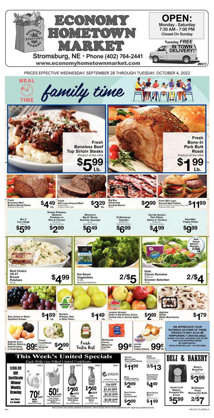 Economy Hometown Market Ad Specials