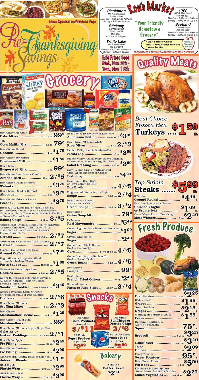 Ron's Market Ad Specials
