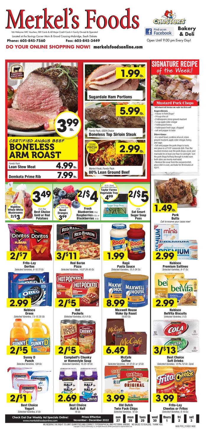 Merkel's Foods | Ad Specials