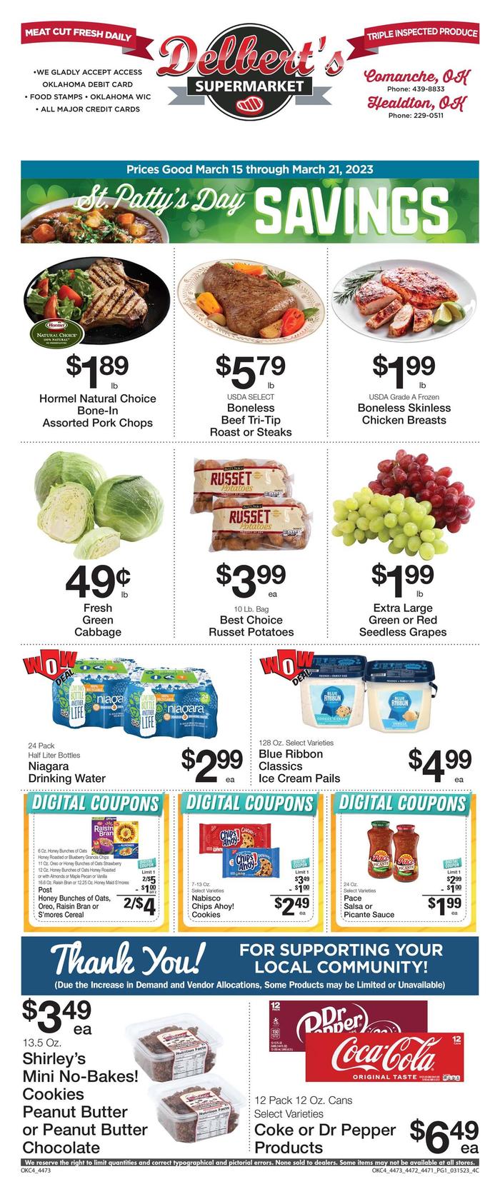 Delbert's Supermarket | Ad Specials