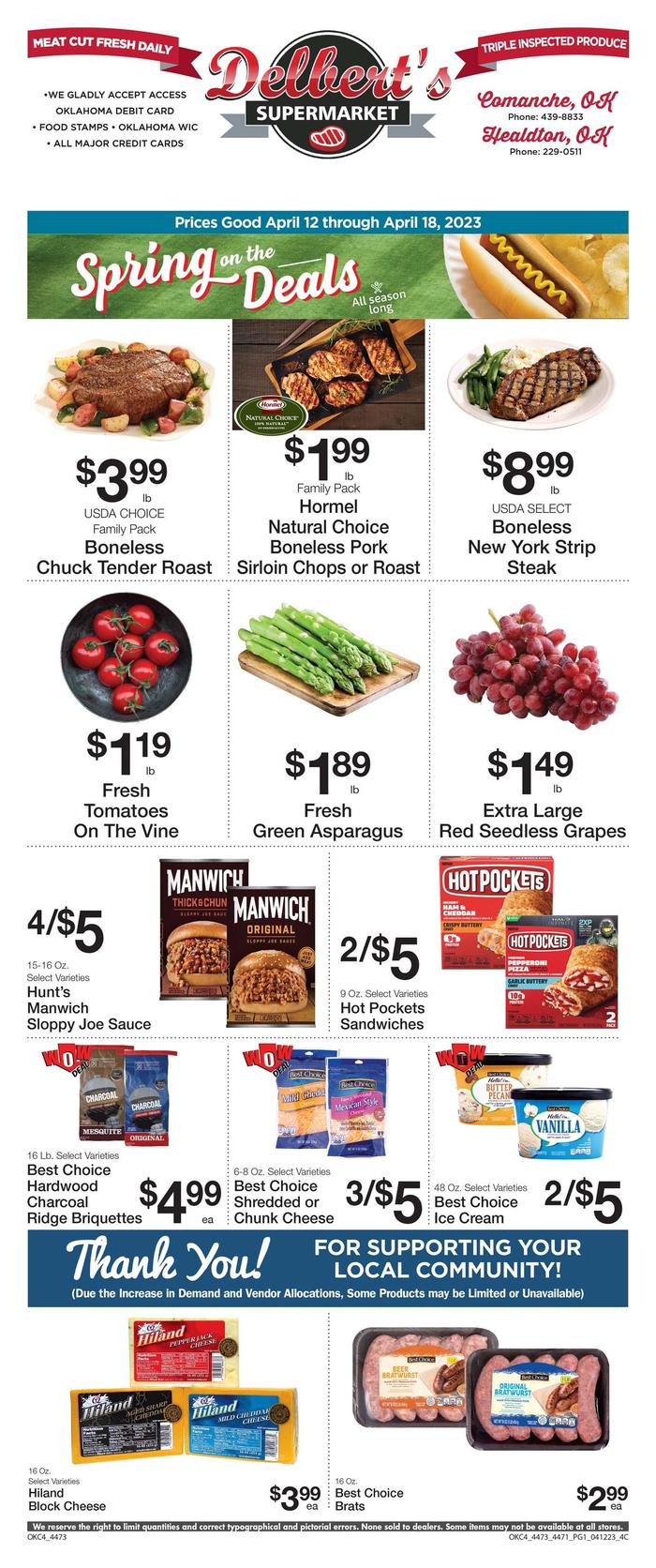 Delbert's Supermarket | Ad Specials